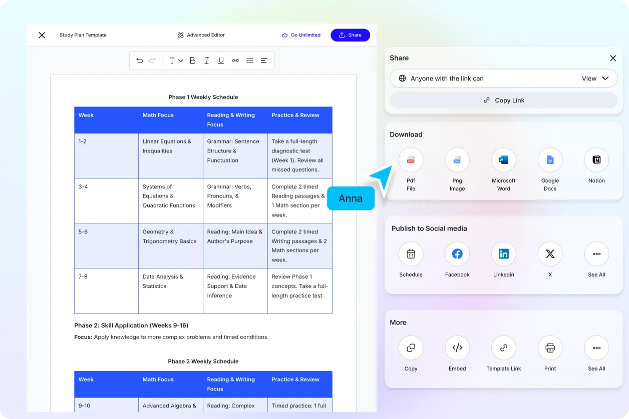 Free AI Study Plan Generator, AI Study Plan Maker Online [ No Signup ]